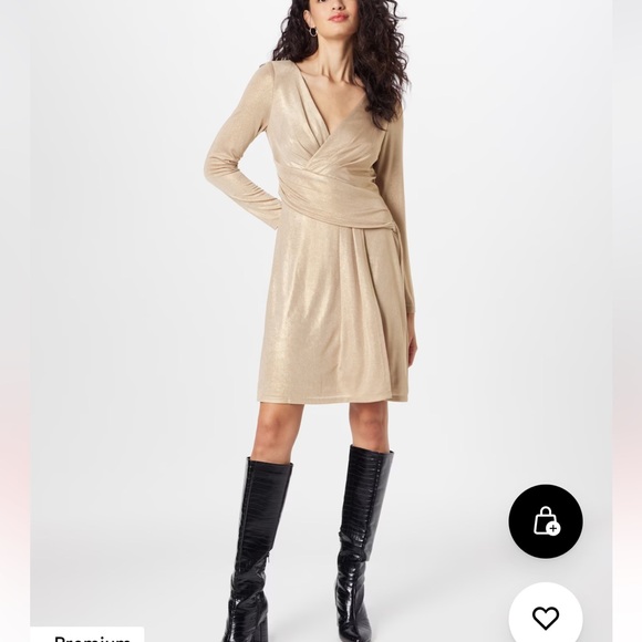 Lauren Ralph Lauren Glendon Silver Cocktail Dress Size 2 - Picture 7 of 10